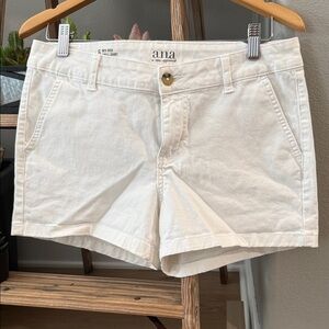 a.n.a White Mid-Rise Women's Twill Shorts